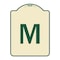 Signmission Designer Series Sign W/ Letter M, Tan & Green Heavy-Gauge Aluminum Sign, 24" x 18", TG-1824-22940 A-DES-TG-1824-22940 - alternate 1